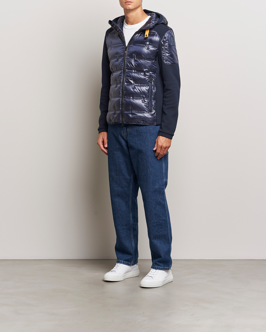 Mies | Takit | Parajumpers | Gyles Piquet Puffer Hybrid Jacket Blue Navy