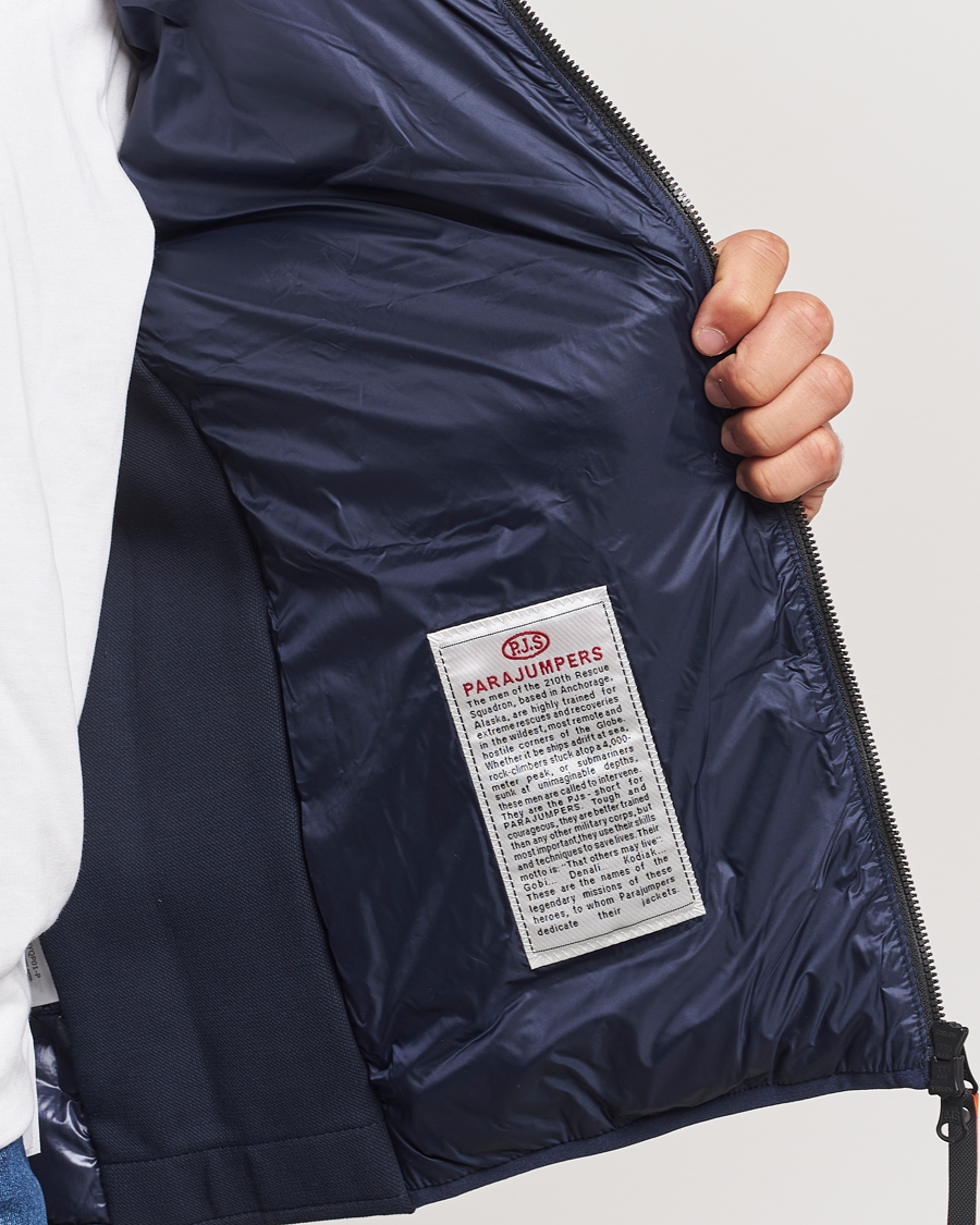 Mies | Takit | Parajumpers | Gyles Piquet Puffer Hybrid Jacket Blue Navy