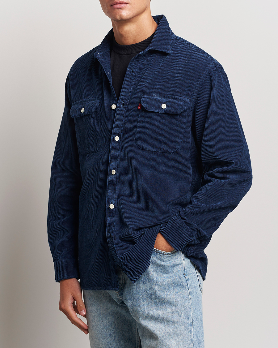 Mies | Kauluspaidat | Levi's | Jackson Corduroy Worker Shirt Enzo Vintage Indigo
