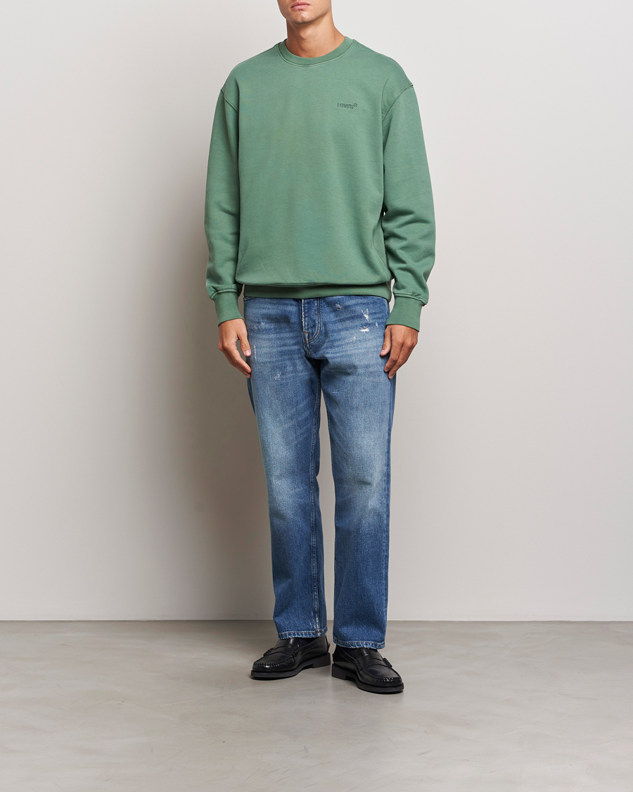 Mies | Puserot | Levi's | Garment Dyed Authentic Crew Neck Sweatshirt Myrtle