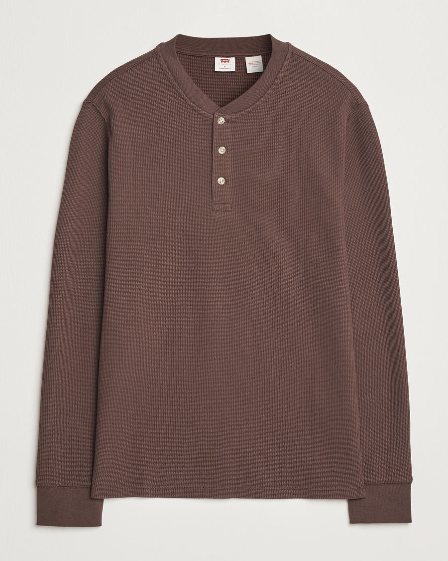 Mies | Puserot | Levi's | Thermal Henley Chocolate Brown