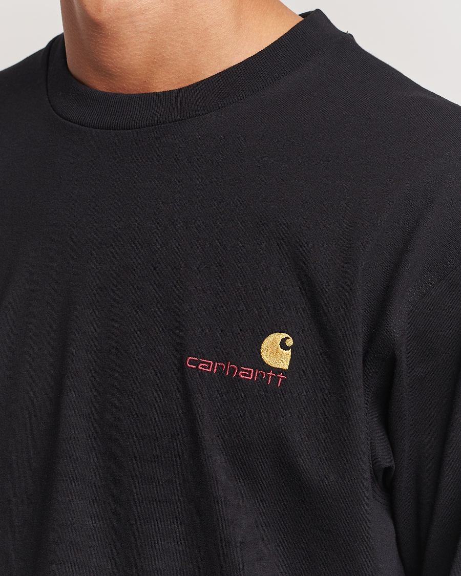 Mies | T-paidat | Carhartt WIP | American Script Long Sleeve T-Shirt Black