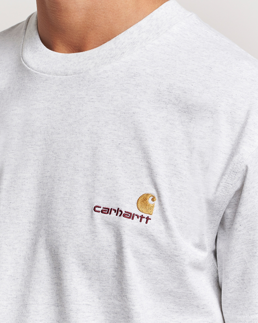 Mies | T-paidat | Carhartt WIP | American Script Short Sleeve T-Shirt Ash Heather