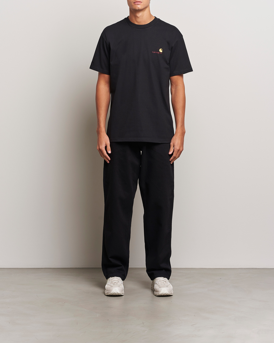 Mies | T-paidat | Carhartt WIP | American Script Short Sleeve T-Shirt Black