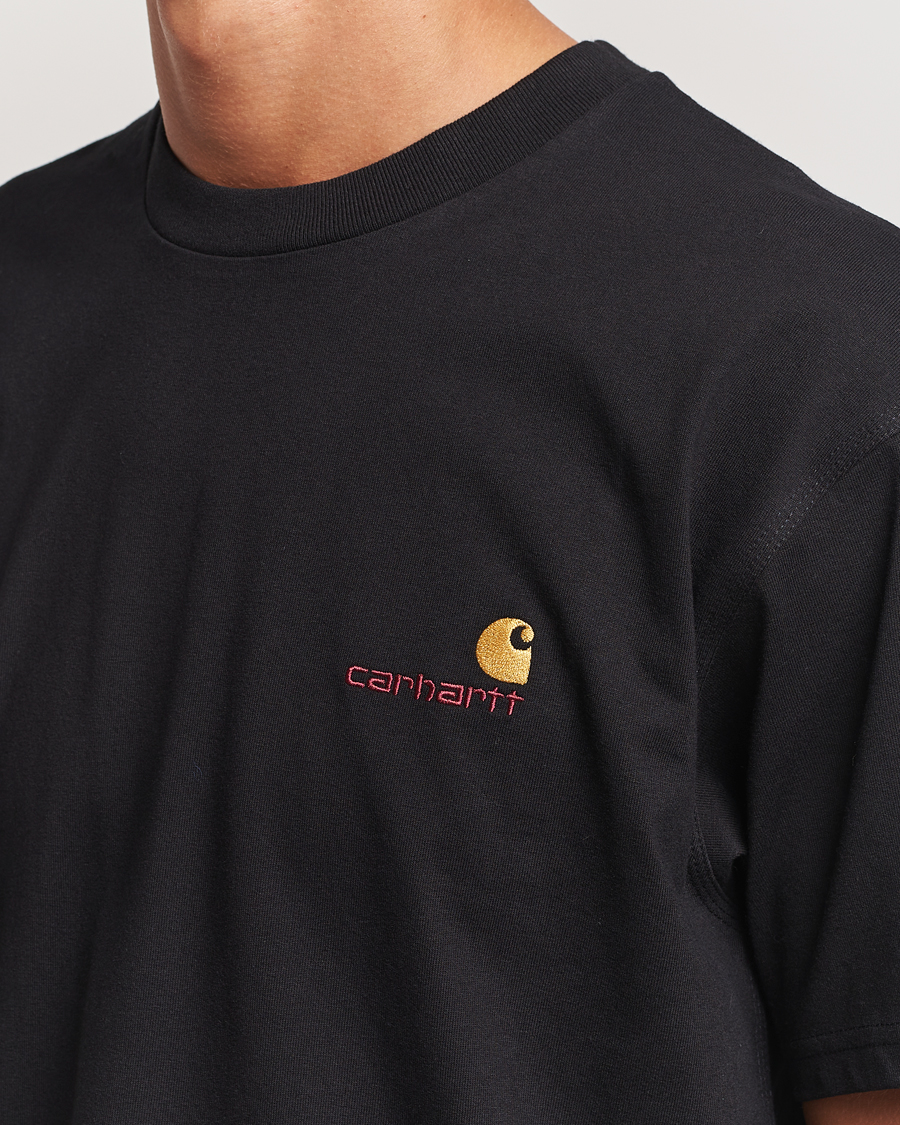 Mies | T-paidat | Carhartt WIP | American Script Short Sleeve T-Shirt Black