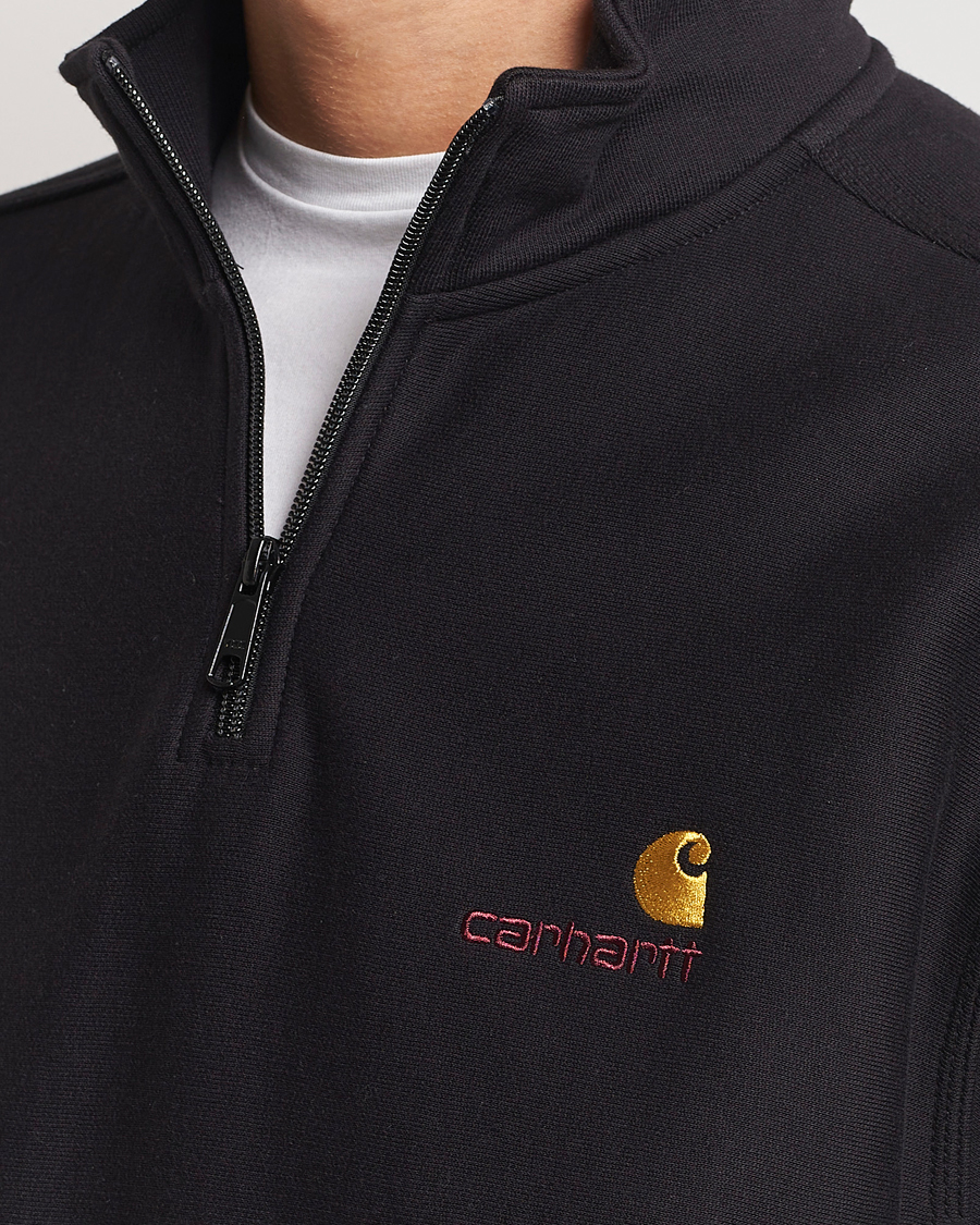 Mies | Puserot | Carhartt WIP | American Script Half Zip Sweatshirt Black