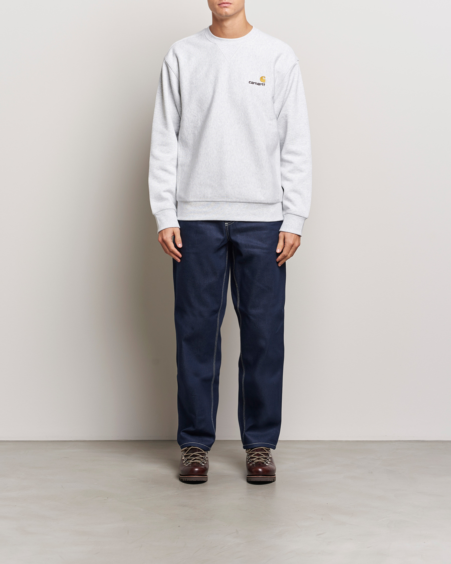 Mies | Puserot | Carhartt WIP | American Script Sweatshirt Ash Heather