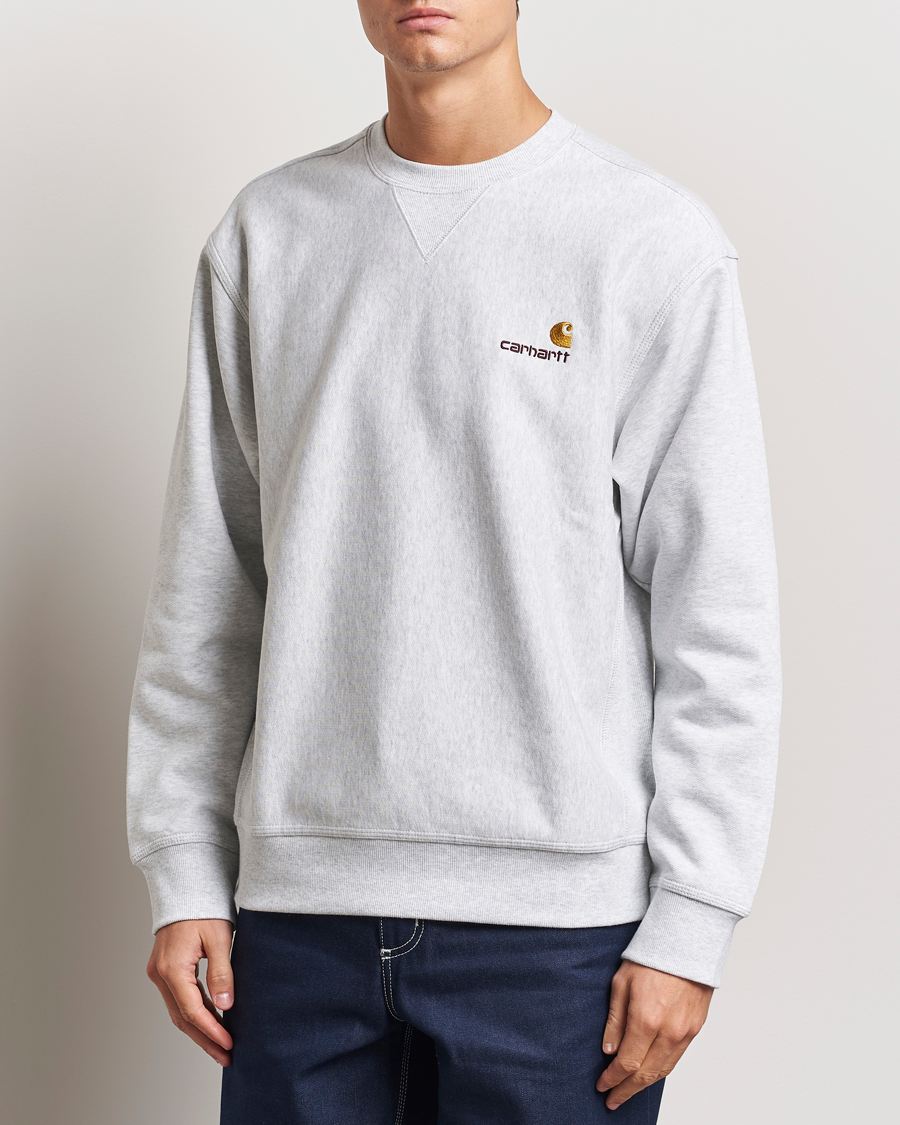 Mies | Puserot | Carhartt WIP | American Script Sweatshirt Ash Heather