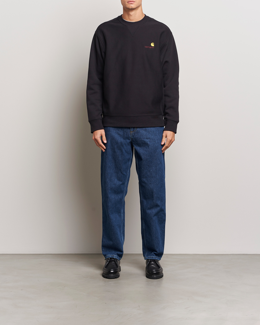 Mies | Puserot | Carhartt WIP | American Script Sweatshirt Black