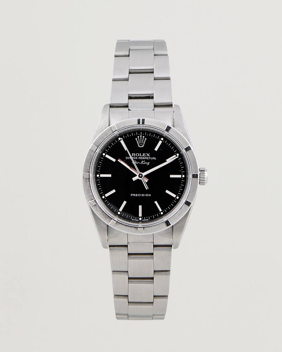 Mies | Rolex Pre-Owned Air King 14010M Oyster Perpetual Steel Black | Rolex Pre-Owned | Air King 14010M Oyster Perpetual Steel Black