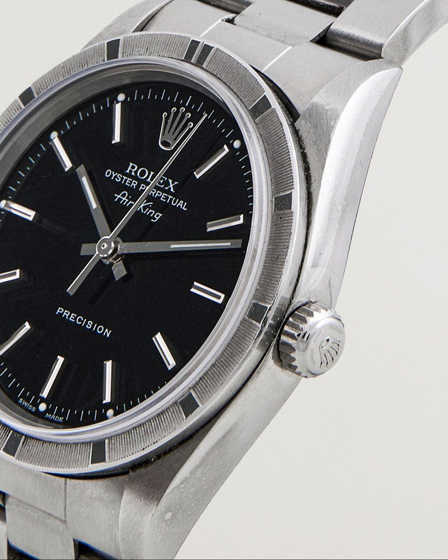 Mies | Rolex Pre-Owned Air King 14010M Oyster Perpetual Steel Black | Rolex Pre-Owned | Air King 14010M Oyster Perpetual Steel Black