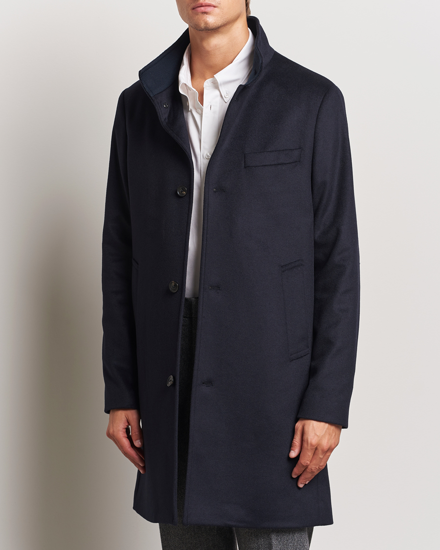 Mies | Takit | J.Lindeberg | Jesse Melton Cashmere Coat Navy