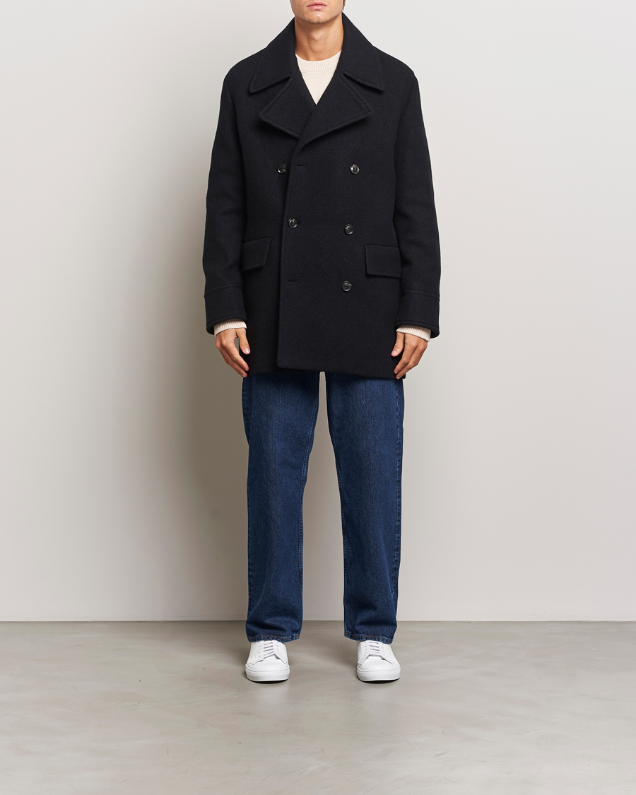 Mies | Takit | J.Lindeberg | Arno Double Breasted Coat Black