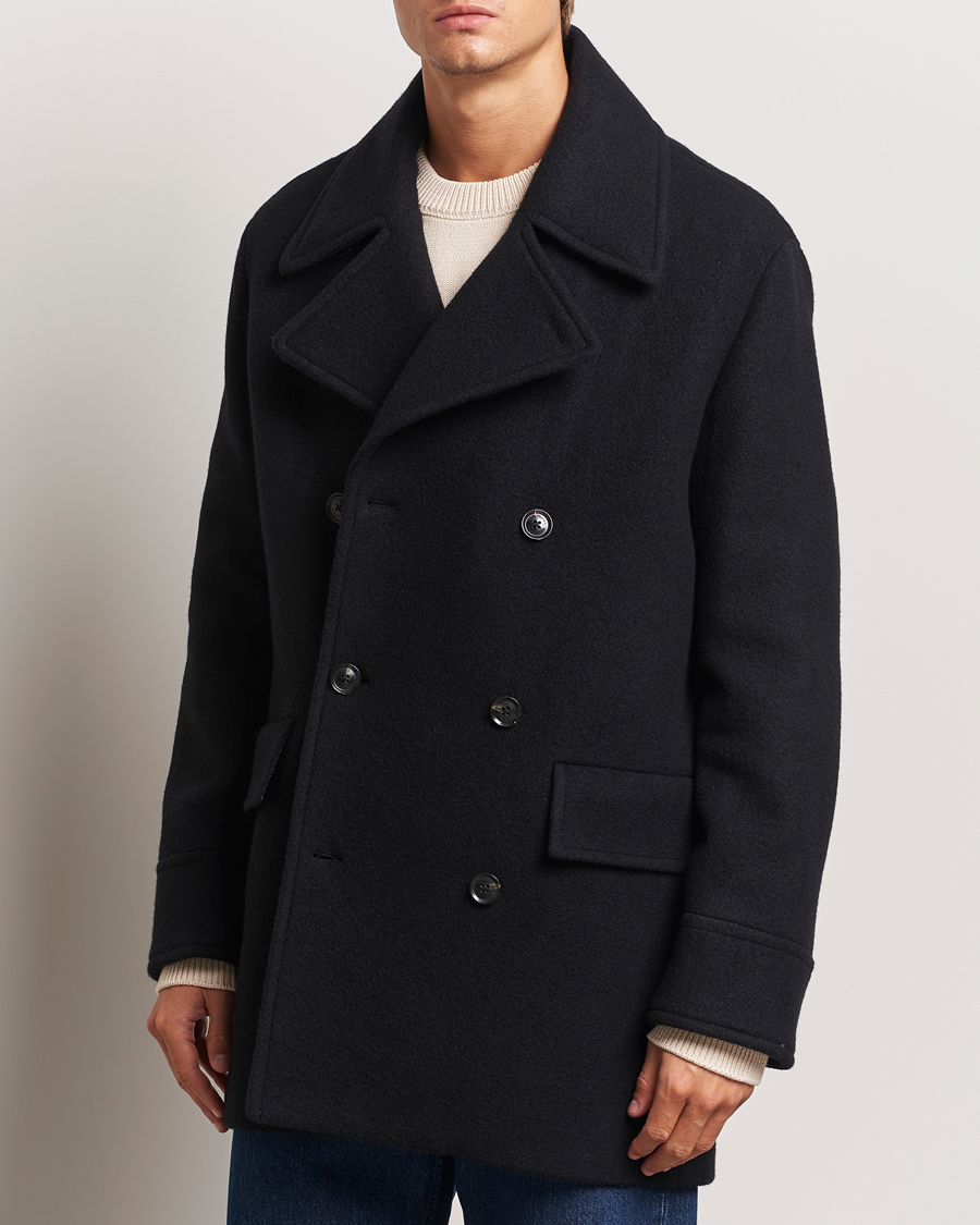 Mies | Takit | J.Lindeberg | Arno Double Breasted Coat Black