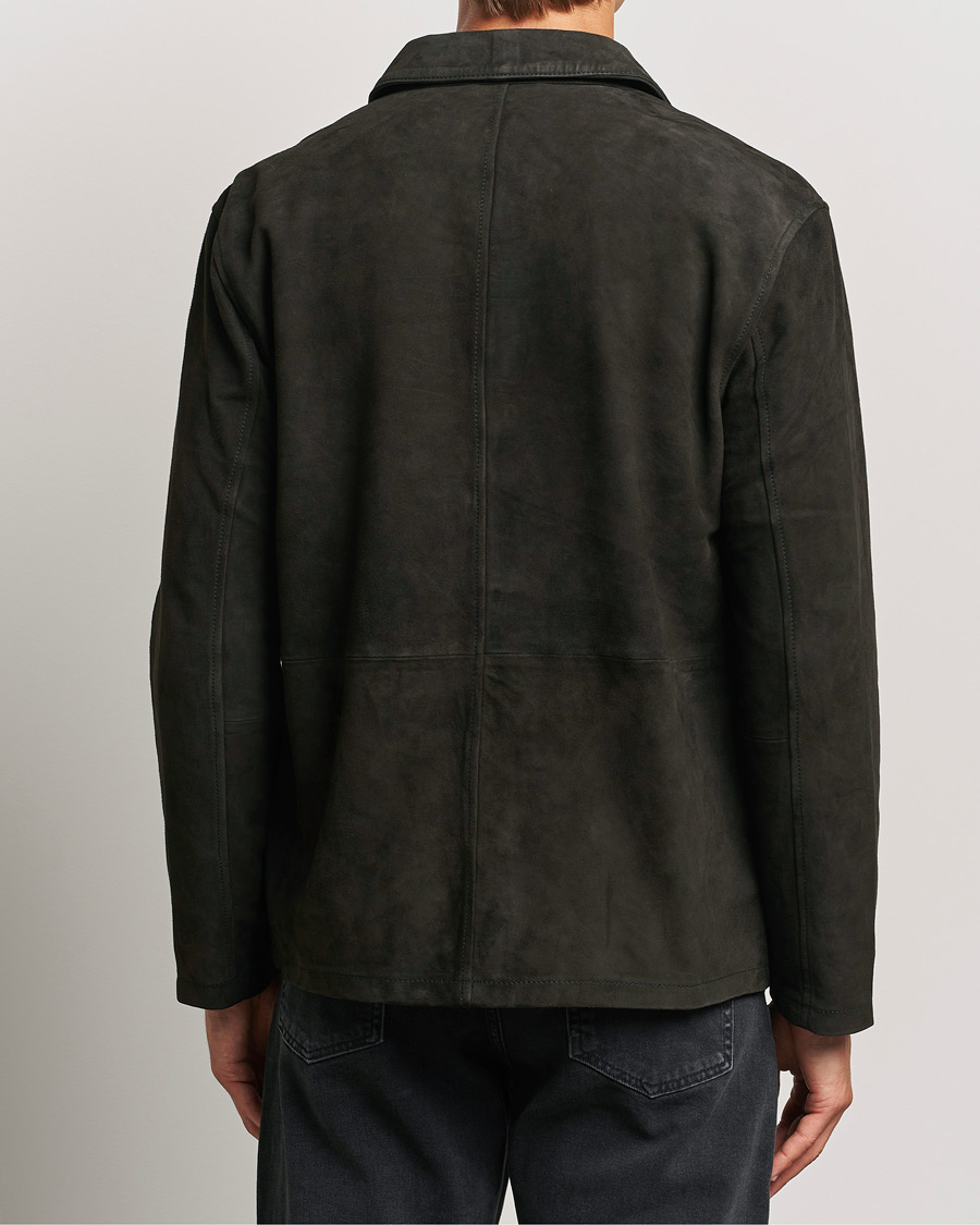 Mies | Takit | J.Lindeberg | Jonah Suede Overshirt Washed Black