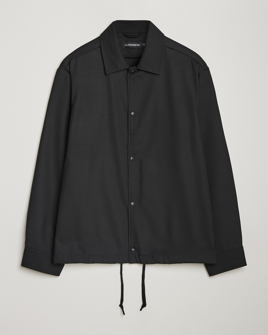 Mies | Kauluspaidat | J.Lindeberg | Celian Coach Overshirt Black