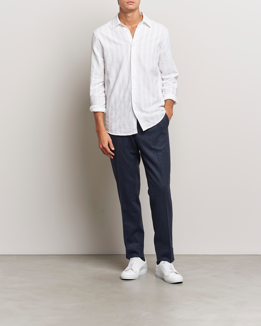Mies | Housut | J.Lindeberg | Soren Twill Cash Flannel Pants Navy