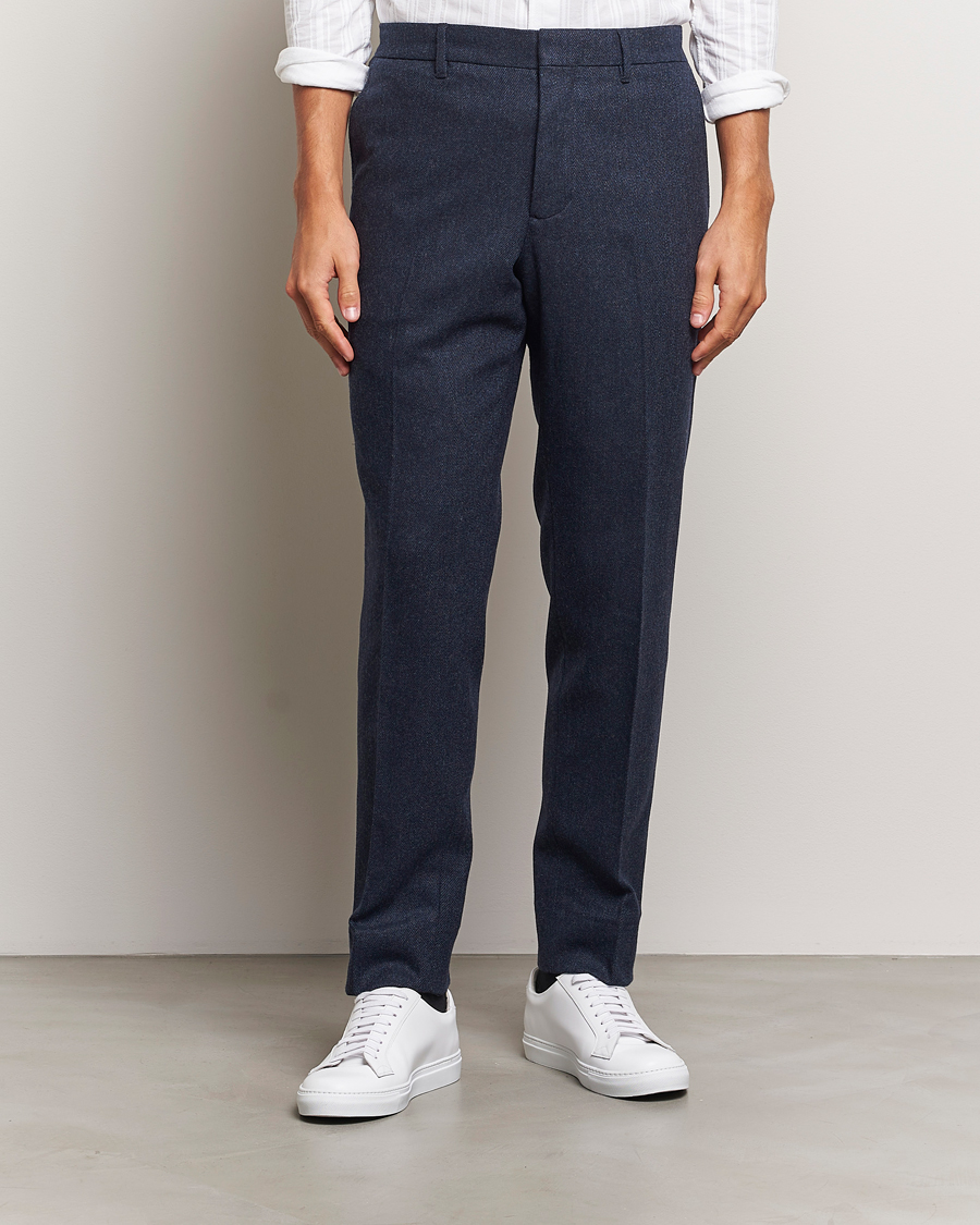 Mies | Housut | J.Lindeberg | Soren Twill Cash Flannel Pants Navy
