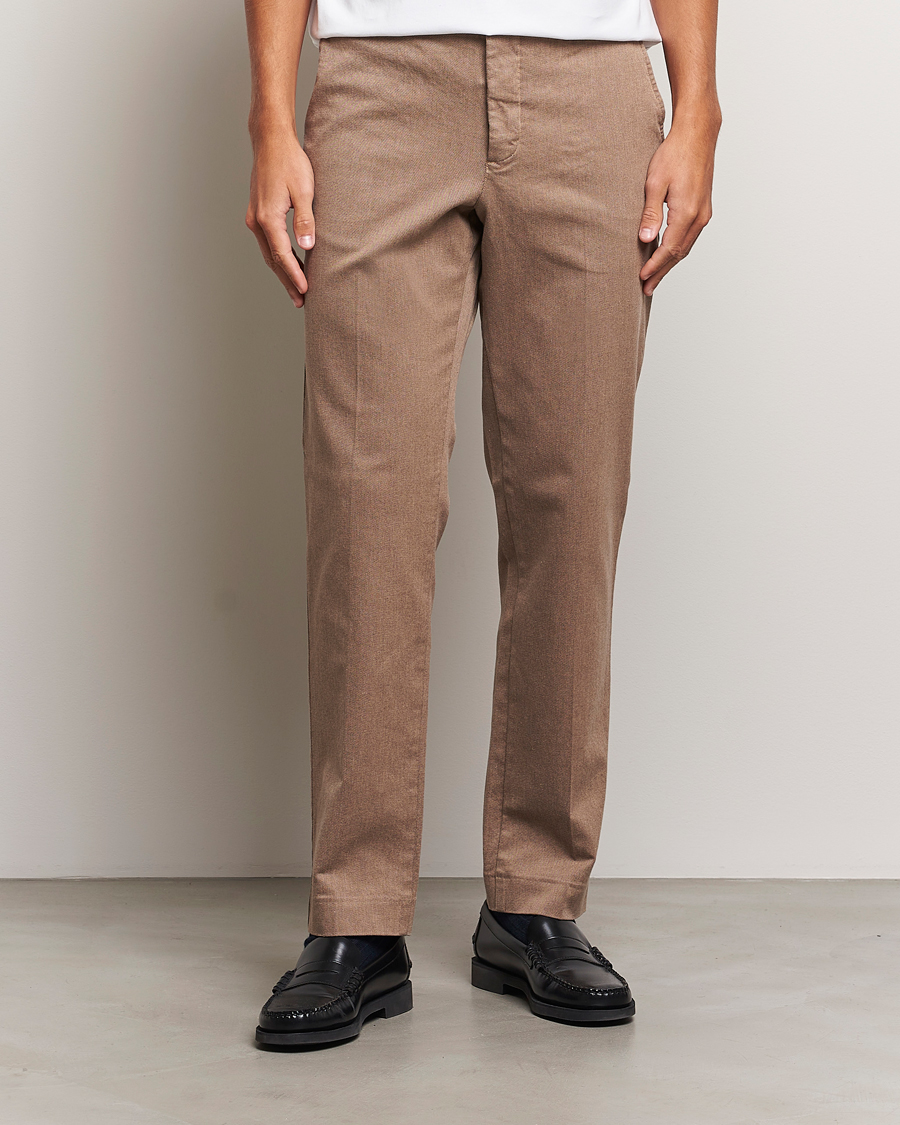 Mies | Housut | J.Lindeberg | Lois Flannel Twill Pants Tiger Brown