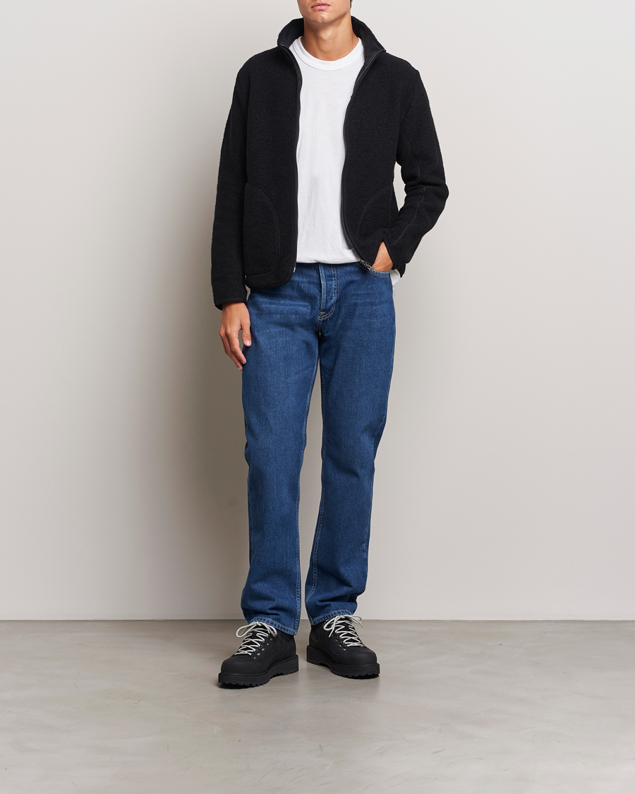 Mies | Puserot | J.Lindeberg | Dustin Wool Fleece Jacket Black