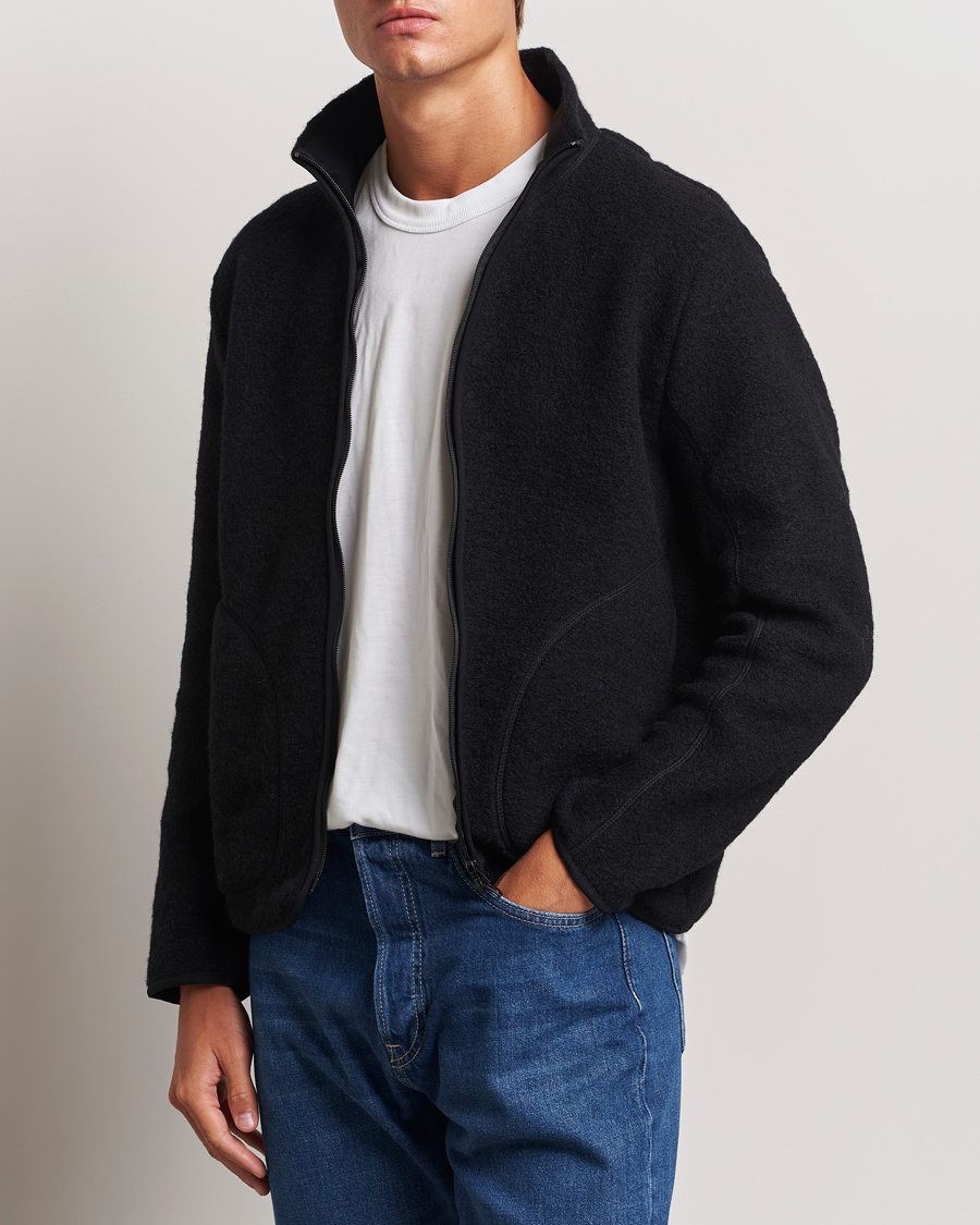 Mies | Puserot | J.Lindeberg | Dustin Wool Fleece Jacket Black