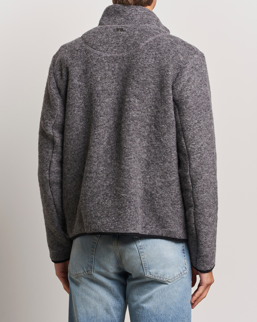 Mies | Puserot | J.Lindeberg | Dustin Wool Fleece Jacket Light Grey Melange