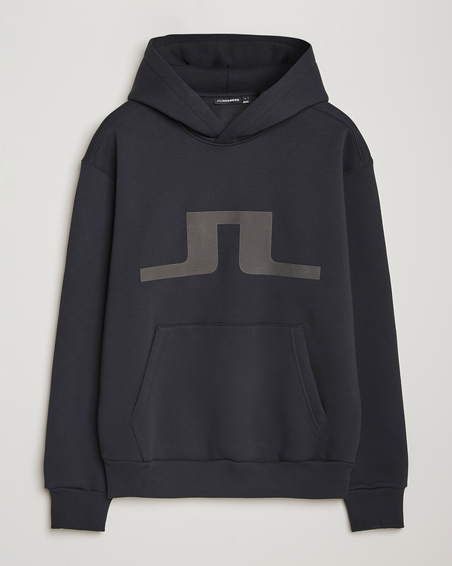 Mies | Puserot | J.Lindeberg | Karson Graphic Hoodie Black