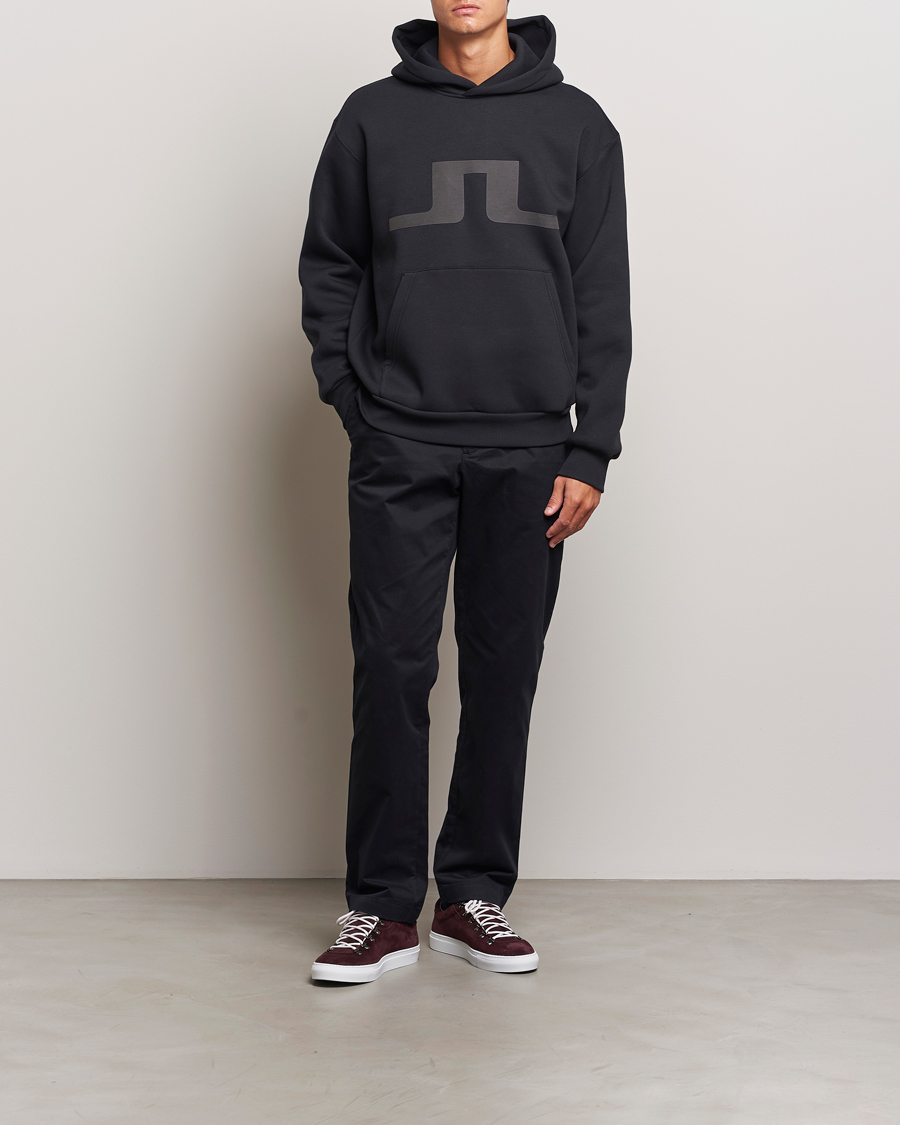 Mies | Puserot | J.Lindeberg | Karson Graphic Hoodie Black