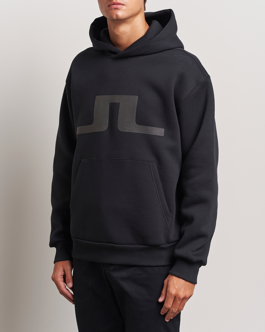 Mies | Puserot | J.Lindeberg | Karson Graphic Hoodie Black