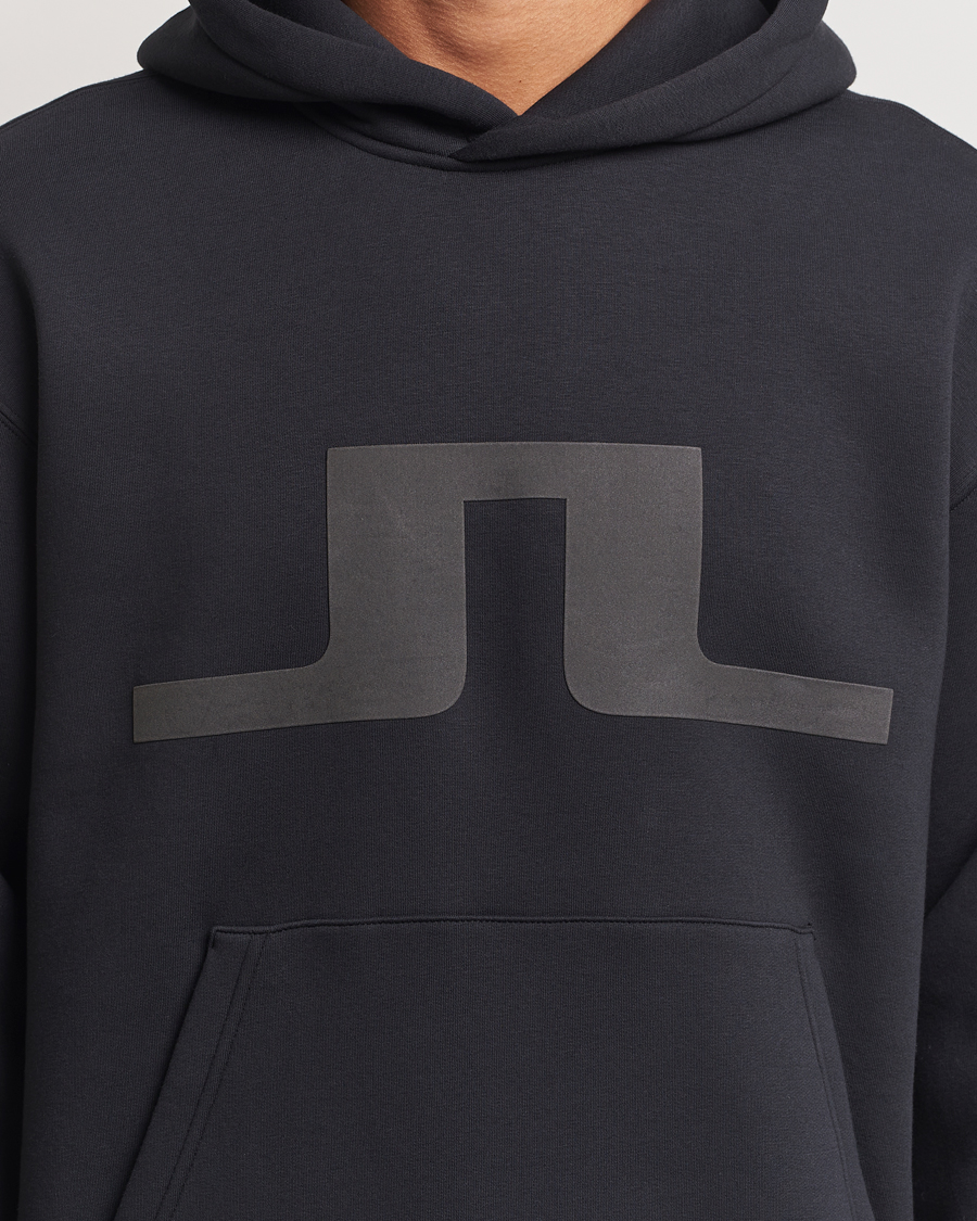 Mies | Puserot | J.Lindeberg | Karson Graphic Hoodie Black
