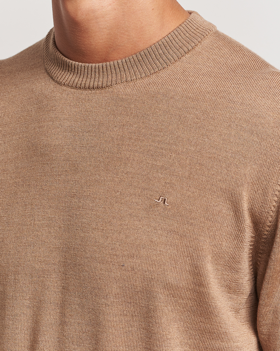 Mies | Puserot | J.Lindeberg | Keane Merino Crew Neck Sweater Tiger Brown
