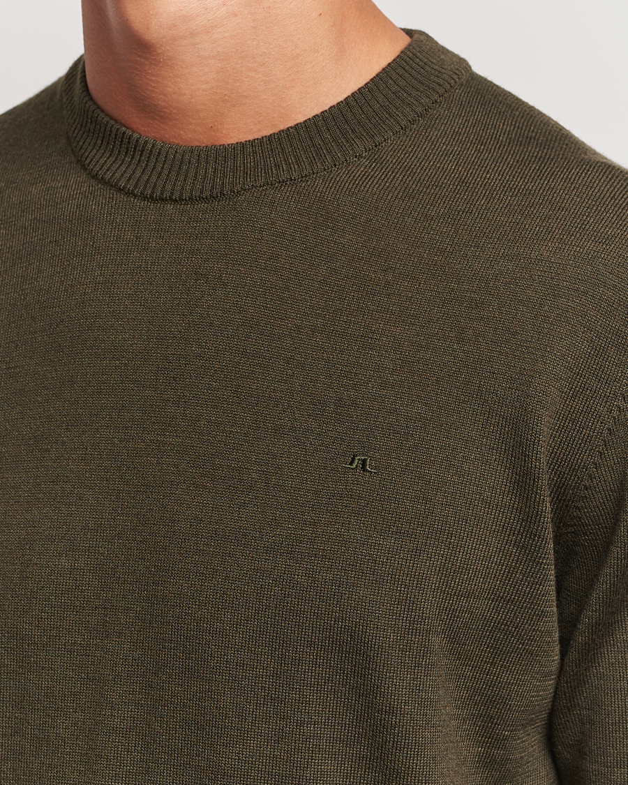 Mies | Puserot | J.Lindeberg | Keane Merino Crew Neck Sweater Forest Green