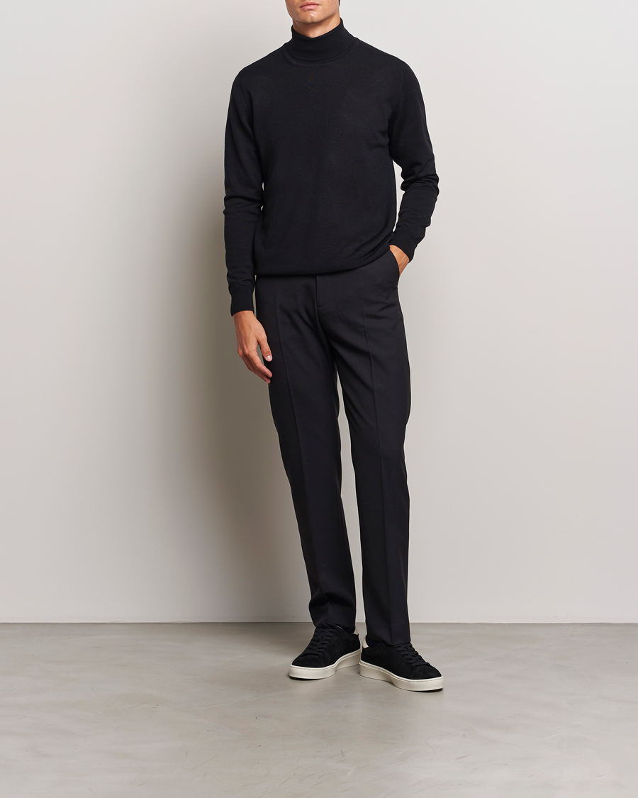 Mies | Puserot | J.Lindeberg | Kaden Merino Turtleneck Black
