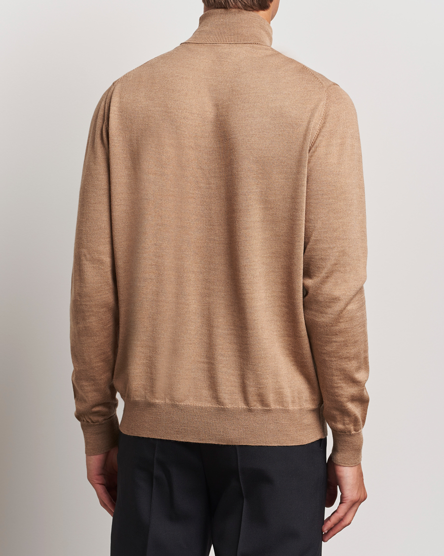 Mies | Puserot | J.Lindeberg | Kaden Merino Turtleneck Tiger Brown