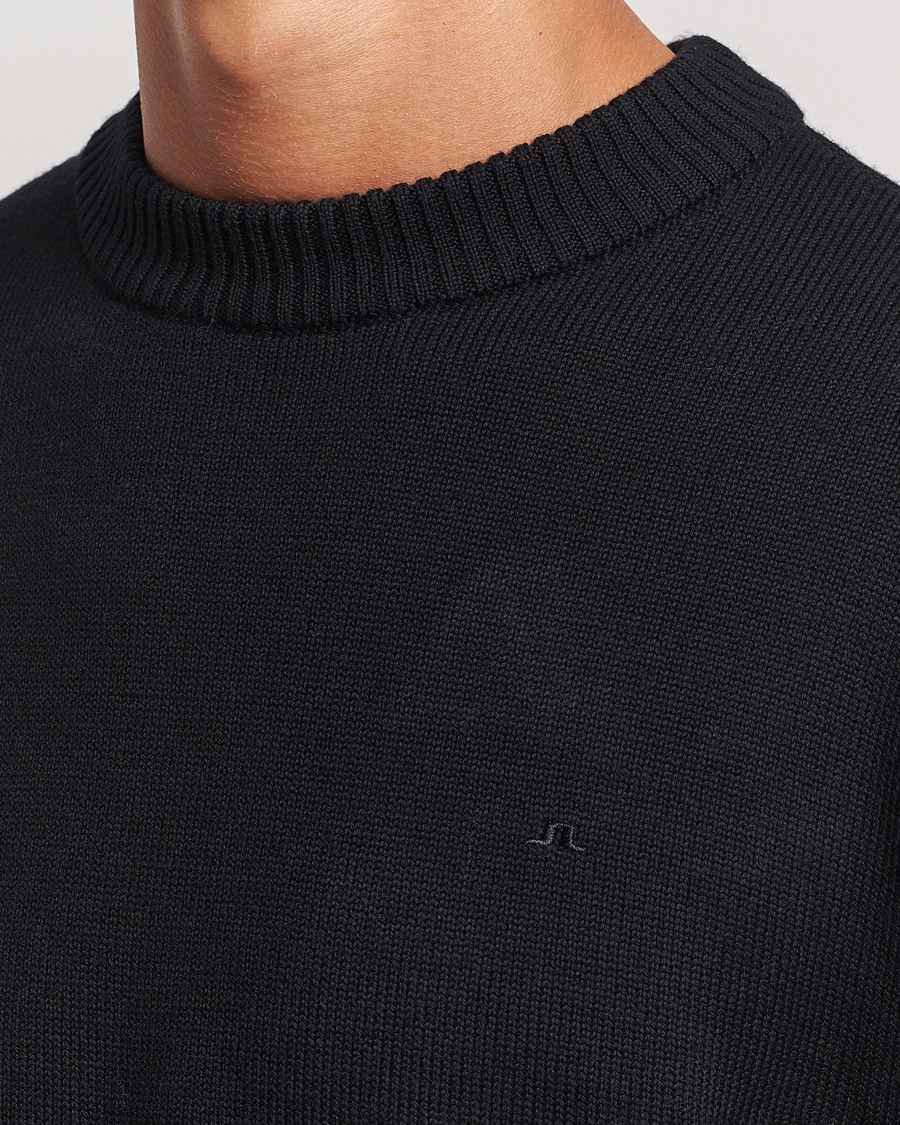 Mies | Puserot | J.Lindeberg | Kino Merino Crew Neck Black