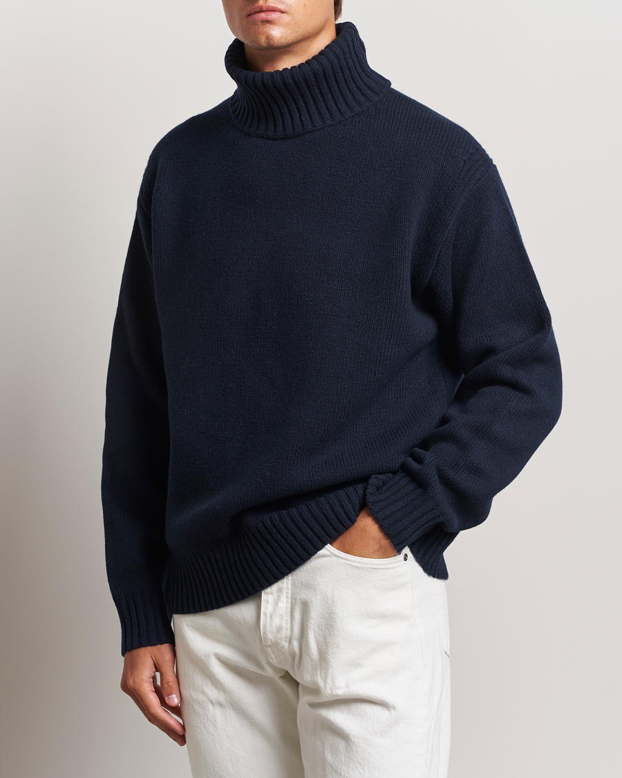 Mies | Puserot | J.Lindeberg | Todd Heavy Knit Turtleneck Navy