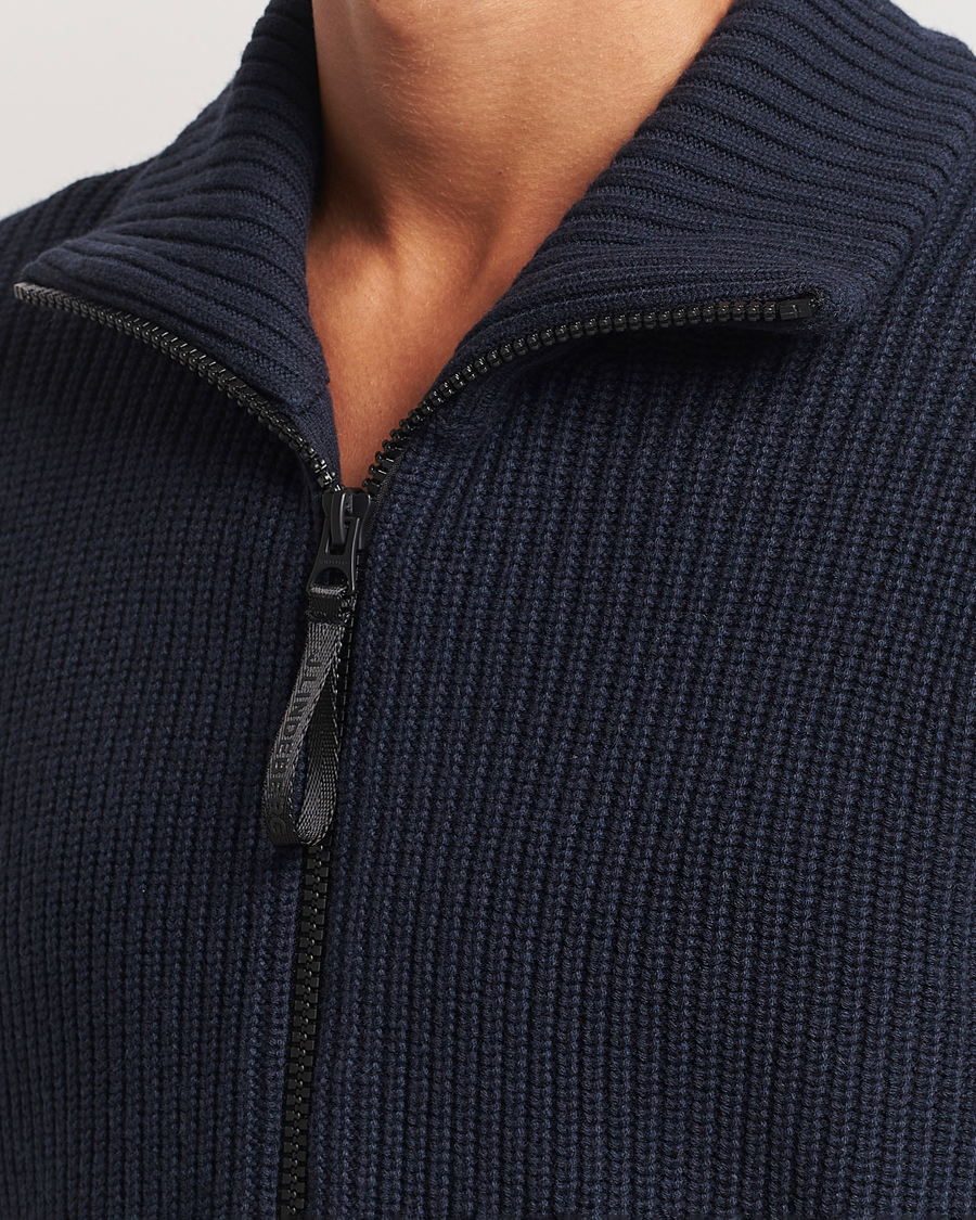 Mies | Puserot | J.Lindeberg | Skyler Wool Blend Zip Cardigan Navy