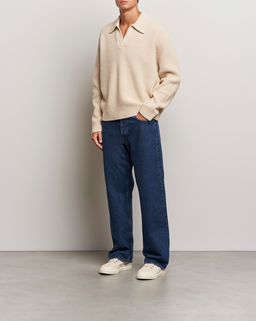 Mies | Puserot | J.Lindeberg | Jethro Heavy Polo Knit Moonbeam