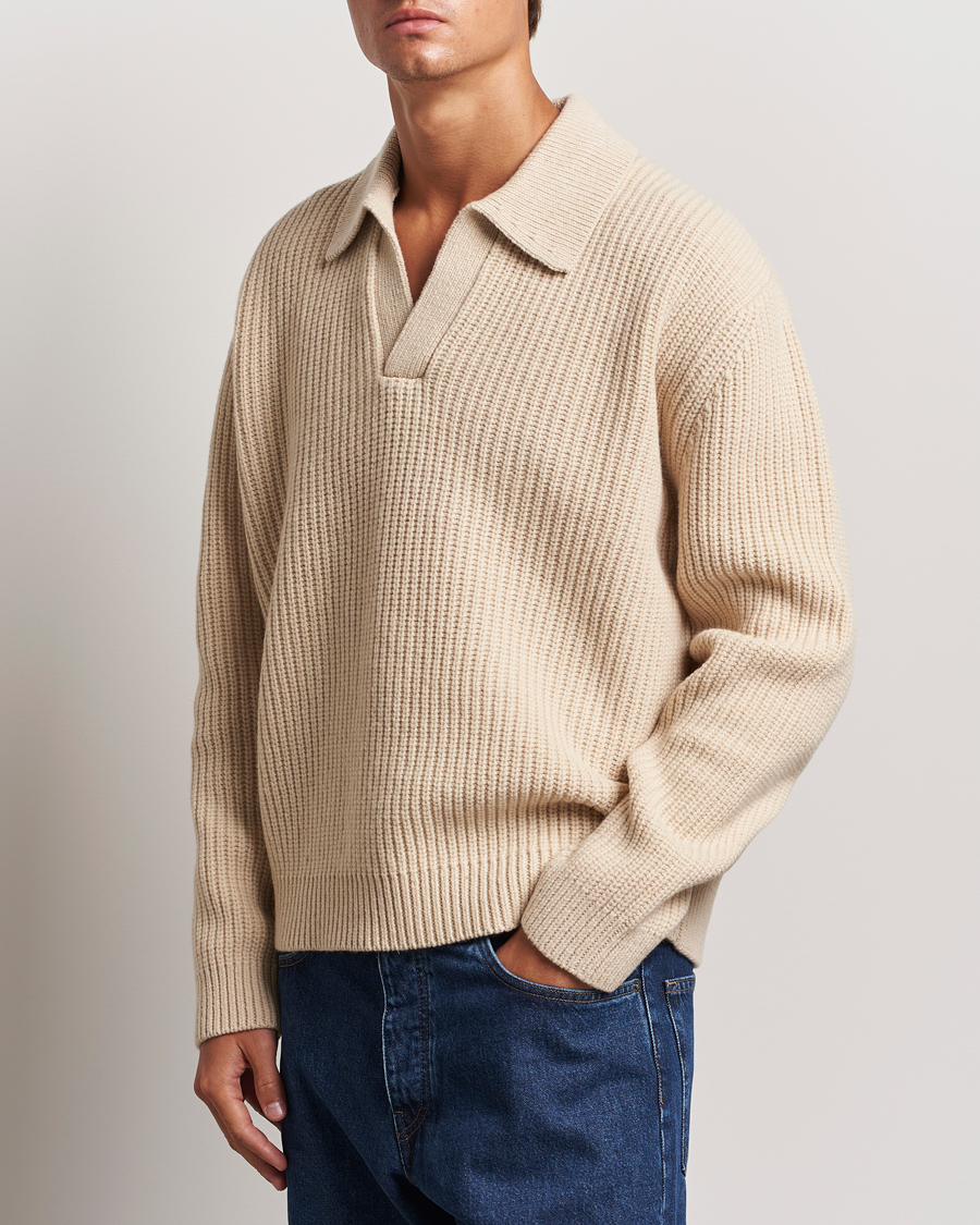Mies | Puserot | J.Lindeberg | Jethro Heavy Polo Knit Moonbeam