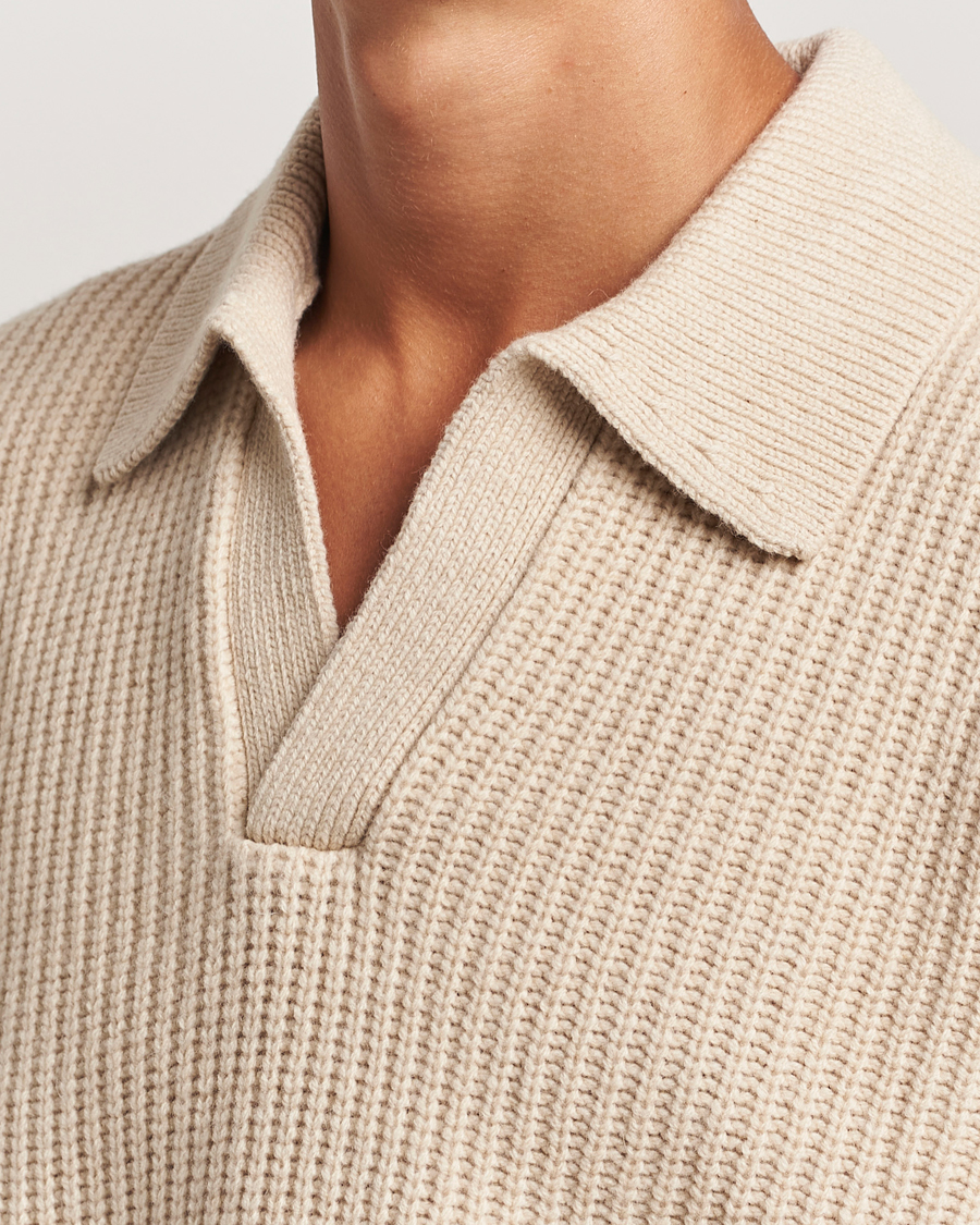 Mies | Puserot | J.Lindeberg | Jethro Heavy Polo Knit Moonbeam