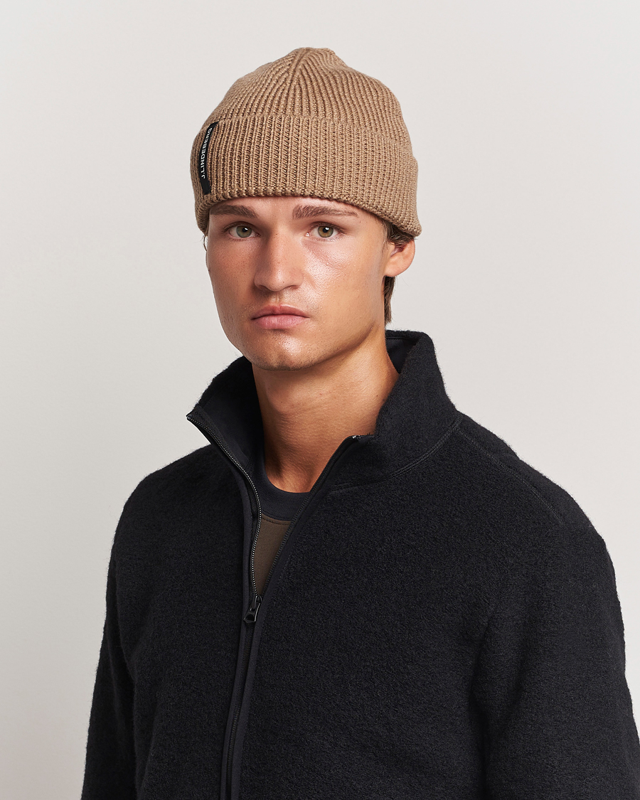 Mies | J.Lindeberg Juan Merino Beanie Tiger Brown | J.Lindeberg | Juan Merino Beanie Tiger Brown