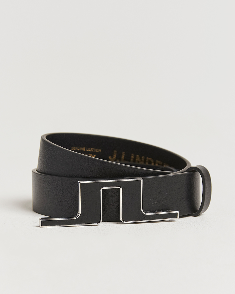 Mies | J.Lindeberg Bridge Logo Belt Black | J.Lindeberg | Bridge Logo Belt Black