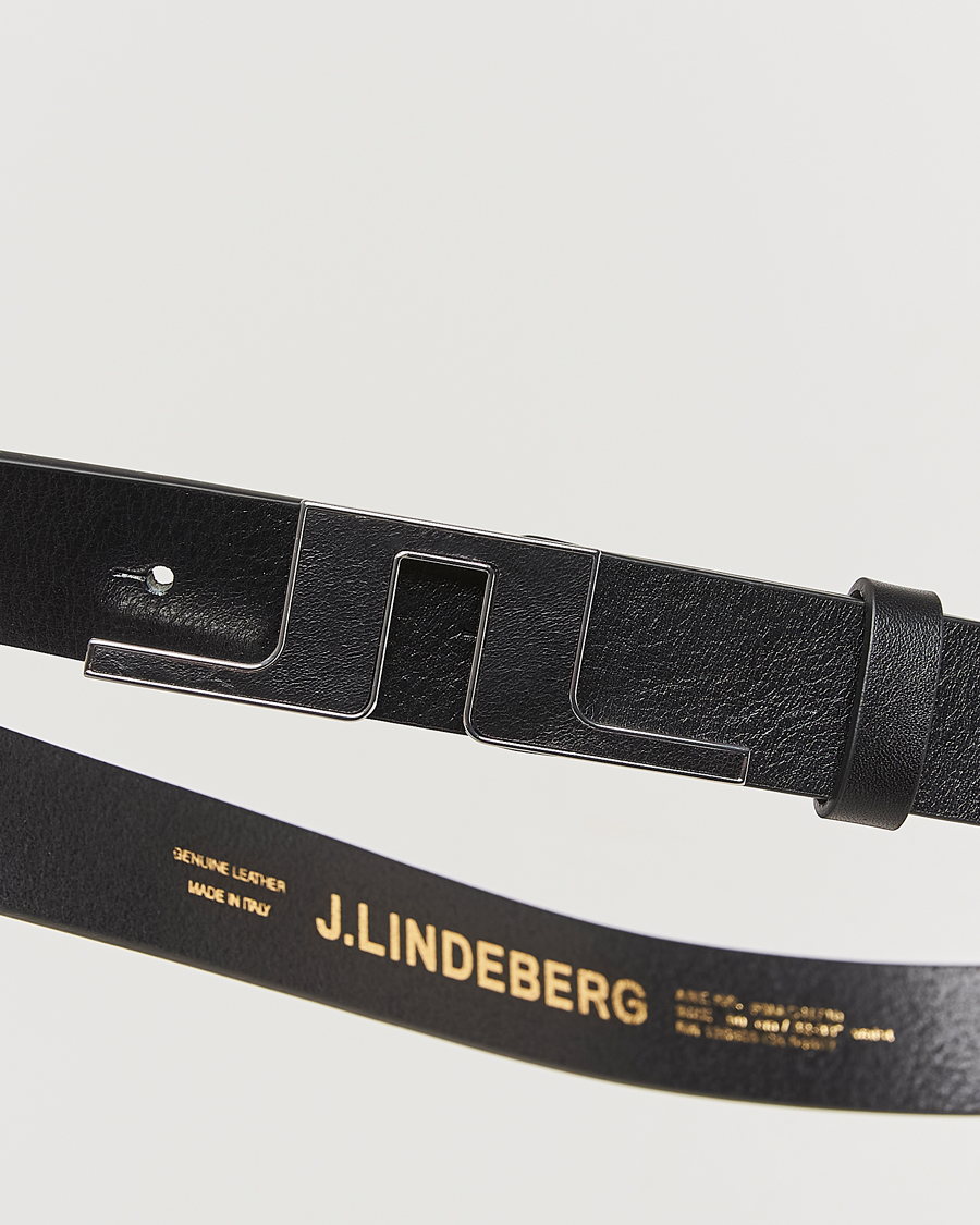 Mies | J.Lindeberg Bridge Logo Belt Black | J.Lindeberg | Bridge Logo Belt Black
