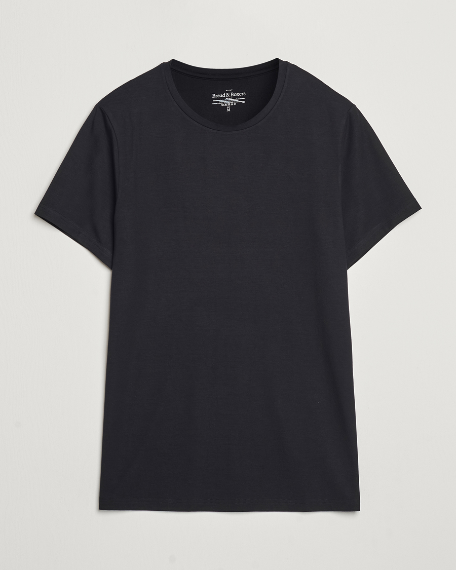 Mies | T-paidat | Bread & Boxers | Tencel Crew Neck T-Shirt Black