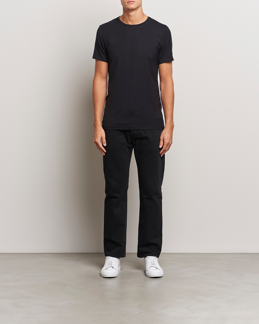 Mies | T-paidat | Bread & Boxers | Tencel Crew Neck T-Shirt Black