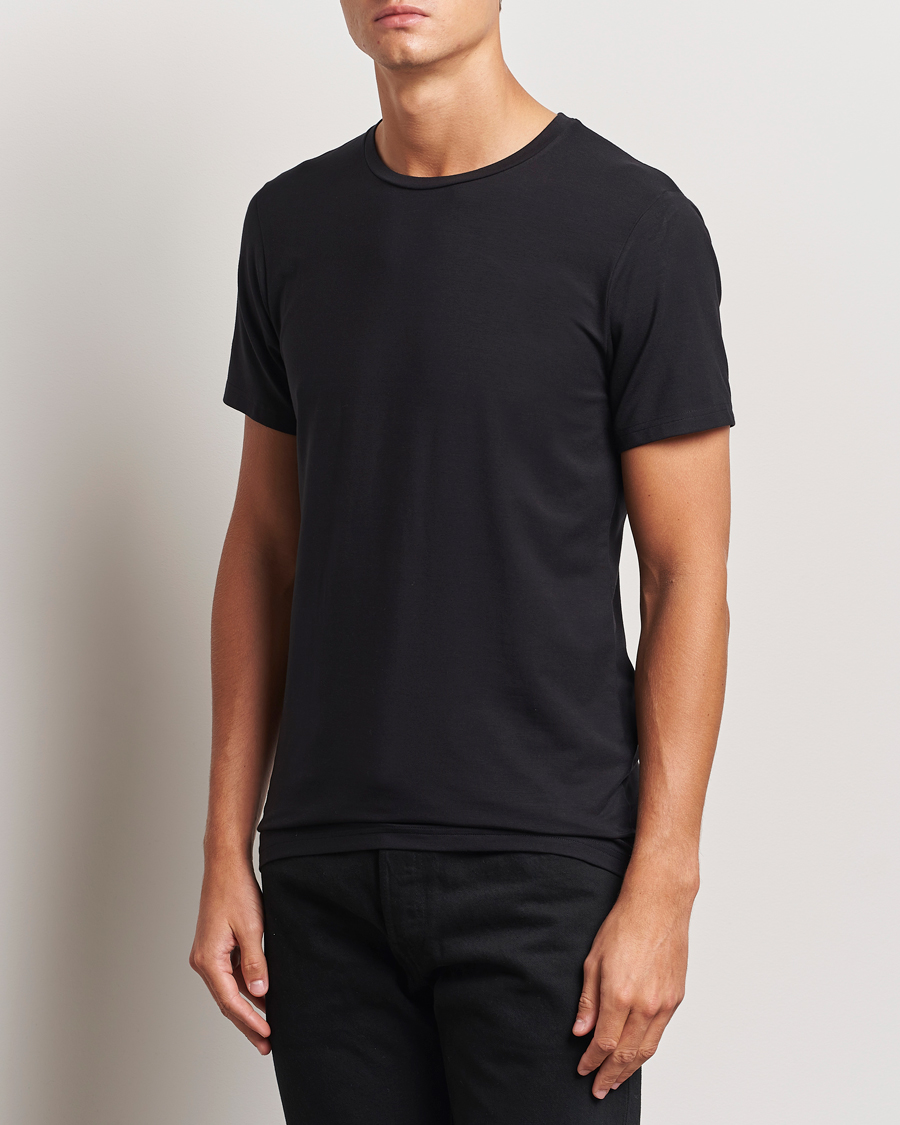 Mies | T-paidat | Bread & Boxers | Tencel Crew Neck T-Shirt Black