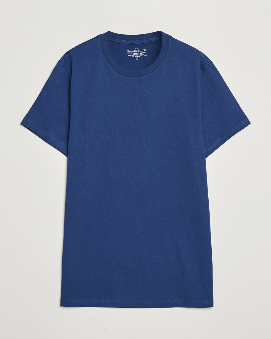 Mies | T-paidat | Bread & Boxers | Heavy Cotton Crew Neck T-Shirt Ink Blue