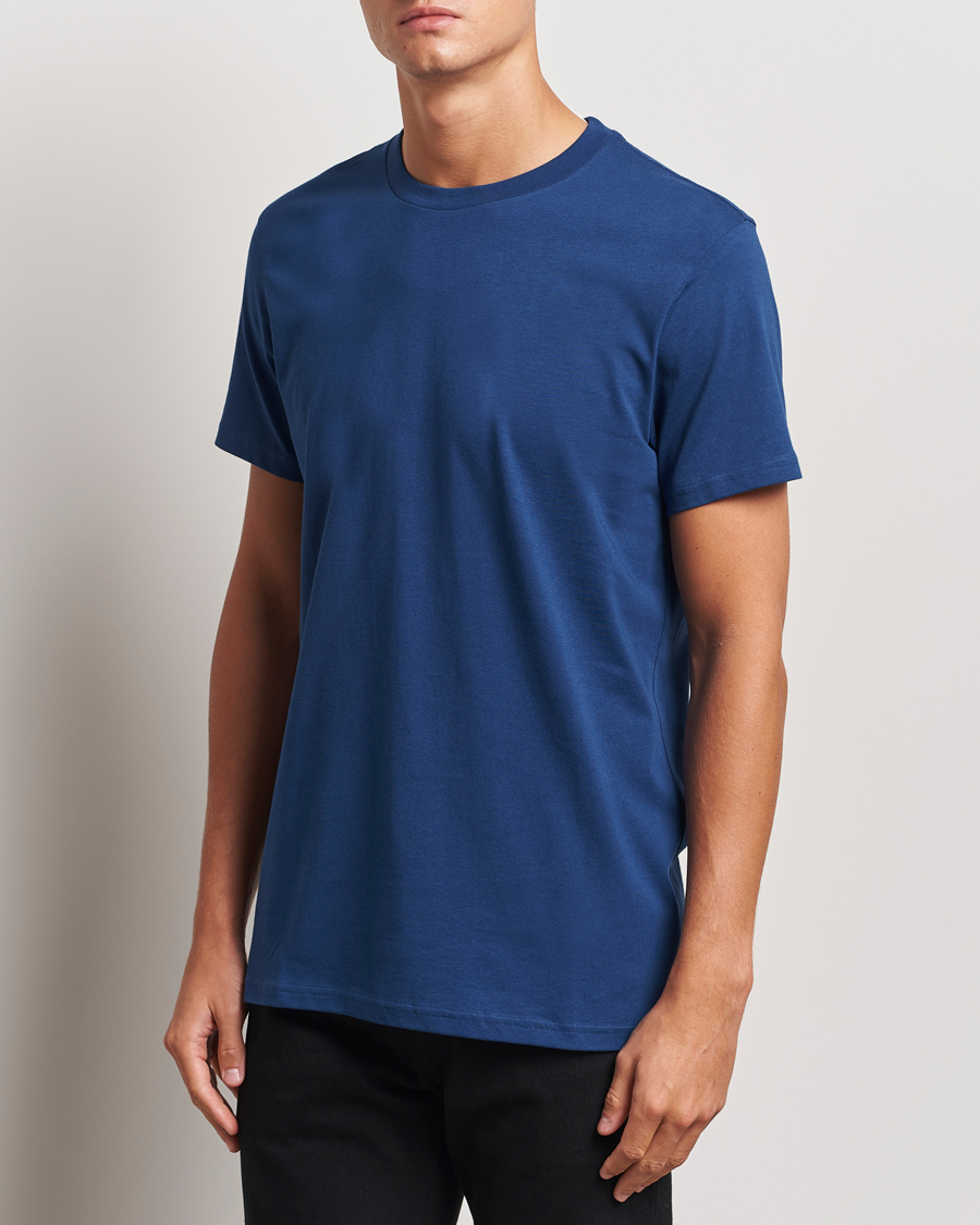 Mies | T-paidat | Bread & Boxers | Heavy Cotton Crew Neck T-Shirt Ink Blue