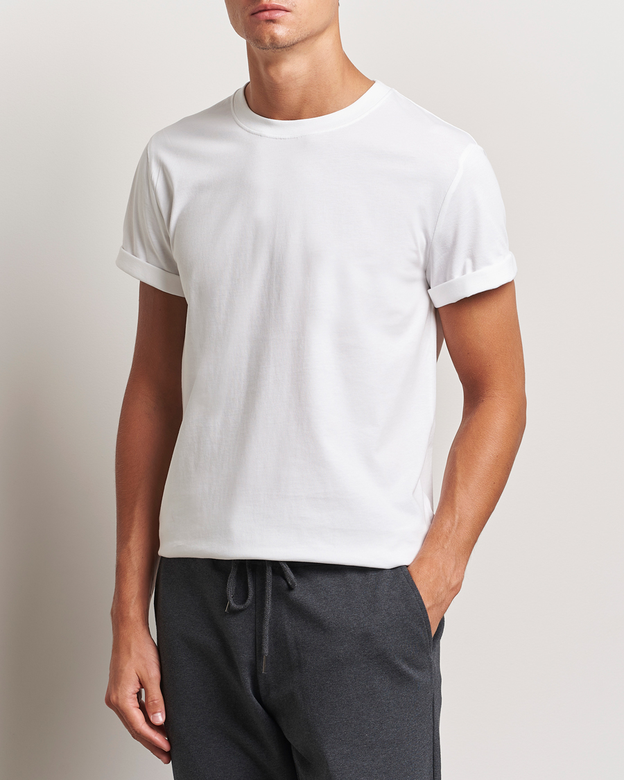 Mies | T-paidat | Bread & Boxers | Roll-Up Crew Neck T-Shirt White