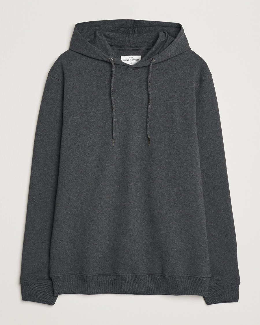 Mies | Puserot | Bread & Boxers | Loungewear Hoodie Dark Grey Melange